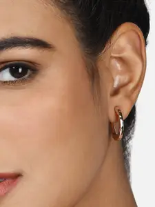 AMI Rose Gold Contemporary Studs Earrings