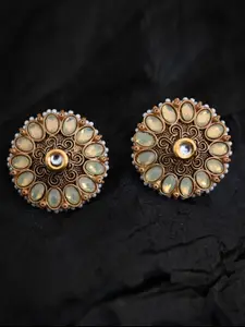 justpeachy Gold-Toned & Plated Studded Classic Studs Earrings