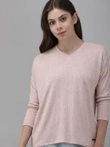 Van Heusen V-Neck Full Sleeves Light Winter Lounge T-Shirt