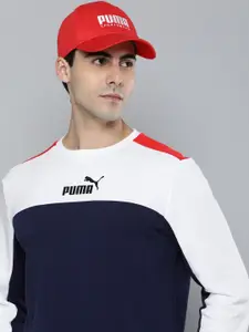 Puma Men Regular Fit Essentials+ Block Crew Neck Sweatshirt
