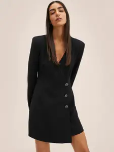 MANGO Women Black Blazer Dress
