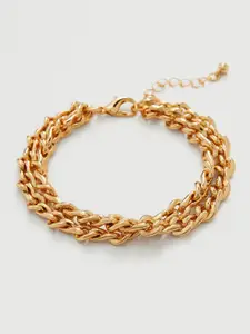 MANGO Women Gold-Toned Link Bracelet