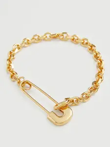 MANGO Women Gold-Toned Link Bracelet