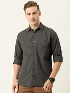 IVOC Regular Fit Solid Pure Cotton Casual Shirt