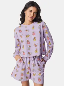 The Souled Store Women Tom & Jerry Printed Top & Shorts