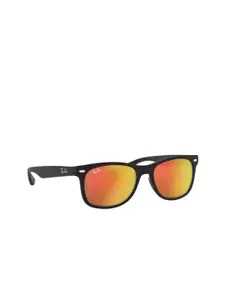 Ray-Ban Boys Orange Lens & Black Wayfarer Sunglasses with UV Protected Lens