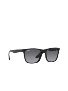 Ray-Ban Men Grey Lens & Black Square Sunglasses with UV Protected Lens 8056597440493
