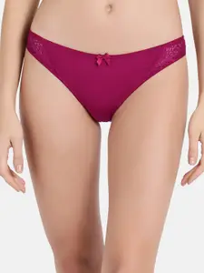 Enamor Purple Low Waist Bikini Panty