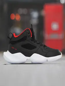 OFF LIMITS Men Black Mesh High-Top Running Non-Marking Shoes