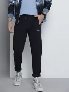 Tommy Hilfiger Men Navy Blue Solid Mid-Rise Regular Track Pants