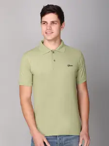 Obaan Men Green Polo Collar T-shirt