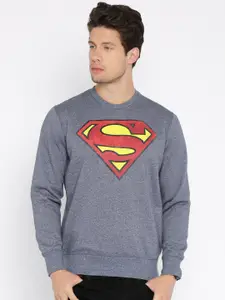 Free Authority Superman featured Blue Sweatshirt for Men