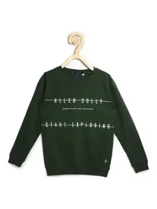 Allen Solly Junior Boys Green Printed Sweatshirt