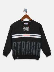 Monte Carlo Boys Green Printed Cotton Sweatshirt