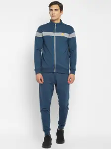 OFF LIMITS Men Blue & Grey Colourblocked Track Suit