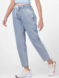ONLY Women Blue Heavy Fade Cropped Jeans