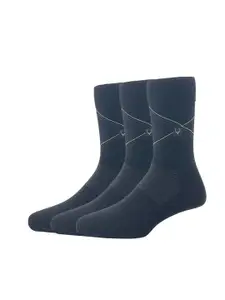 Allen Solly Men Pack Of 3 Patterned Calf-Length Socks