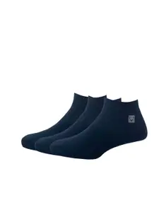 Allen Solly Men Pack Of 3 Navy Blue Solid Ankle-Length Socks