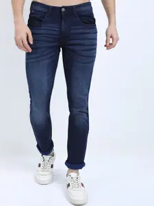 LOCOMOTIVE Men Blue Slim Fit Clean Look Light Fade Stretchable Jeans