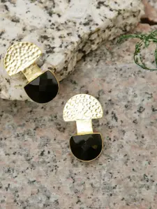 XAGO Black Contemporary Drop Earrings
