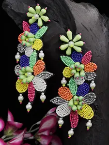 Moedbuille Multicoloured Floral Drop Earrings