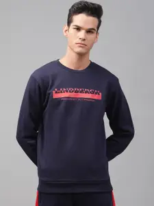 LINDBERGH Men Navy Blue Printed Sweatshirt