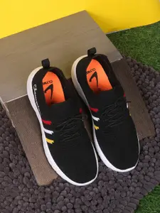 CLYMB Men Black Mesh Running Non-Marking Shoes