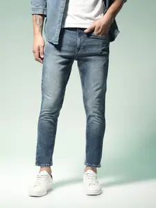 Flying Machine Men Blue Slim Fit Heavy Fade Stretchable Jeans