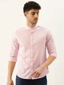 Flying Machine Men Pink Slim Fit Pure Cotton Casual Shirt