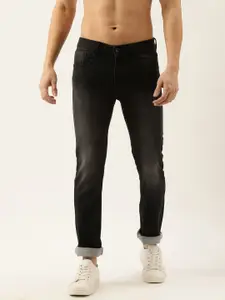 Flying Machine Men Black Michael Slim Tapered Fit Mid-Rise Light Fade Stretchable Jeans