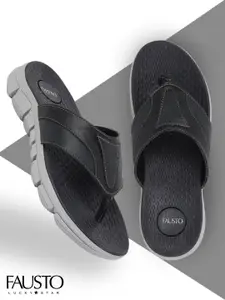 FAUSTO Men Black Comfort Sandals