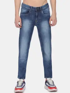 Flying Machine Men Blue Jackson Slim Fit Low-Rise Heavy Fade Stretchable Jeans