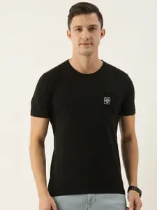 Flying Machine Men Black Slim Fit T-shirt