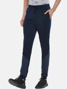 Ajile by Pantaloons Men Navy Blue Pure Cotton Slim-Fit Joggers
