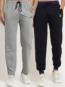 MACK JONNEY Men Pack Of 2 Solid Track Pants