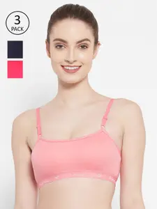 Floret Set Of 3 Non Wired Non Padded Seamless Workout Bra