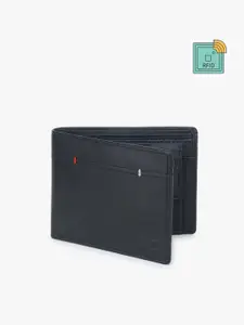 Dezire Crafts Men Black Leather Two Fold Wallet