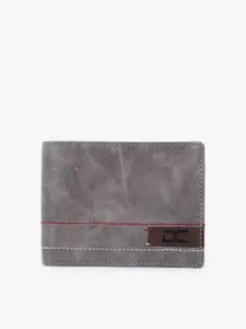 Dezire Crafts Men Grey Textured Bi-Fold Two Fold Wallet