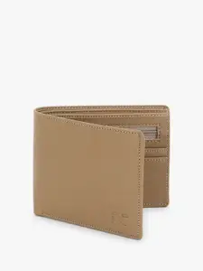 Dezire Crafts Men Beige Textured Two Fold Wallet