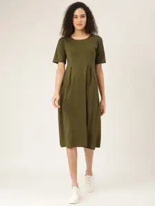 BRINNS Olive Green Midi Dress