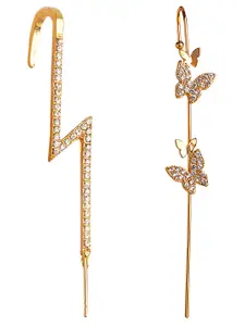 Vembley Pack Of 2  Gold-Toned Spiked Ear Cuff
