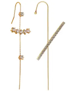 Vembley Pack Of 2 Gold-Toned Spiked Ear Cuff