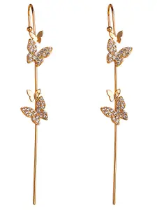 Vembley Pack Of 2 Gold-Toned Spiked Drop Earrings