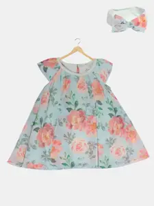 Creative Kids Green Floral A-Line Dress