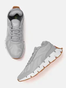 Reebok Women Grey Animal Woven Design Zig Dynamica 3.0 Running Shoes