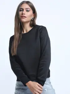 Tokyo Talkies Women Black Sweatshirt