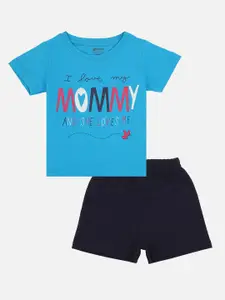 Bodycare Kids Girls Assorted Printed T-shirt with Shorts Co-Ord Set