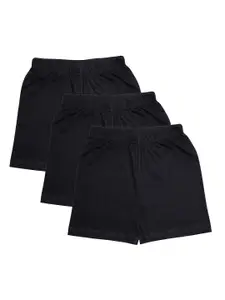 KiddoPanti Girls Pack of 3 Black Cycling Shorts