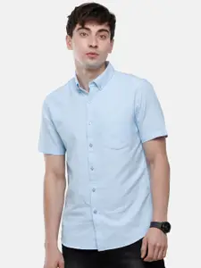 Classic Polo Men Blue Slim Fit Casual Shirt
