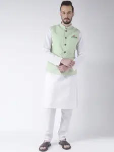 Hangup Men Multicoloured Pure Cotton Kurta with Pyjamas